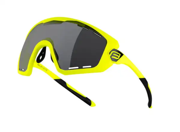 Force Ombro Plus okulary rowerowe fluo/czarna szkła laser
