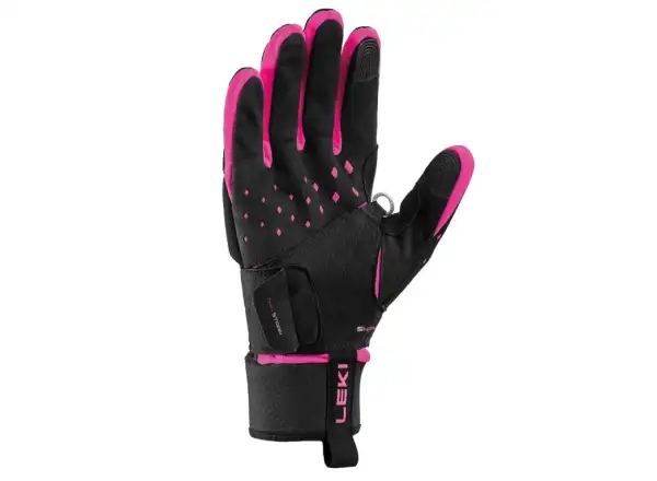 Leki HRC Race Shark rękawice biegowe Black/Pink