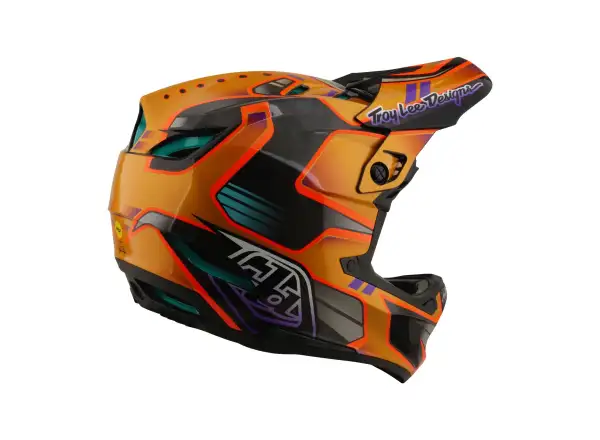 Troy Lee Designs D4 Carbon MIPS kask Crest Gold