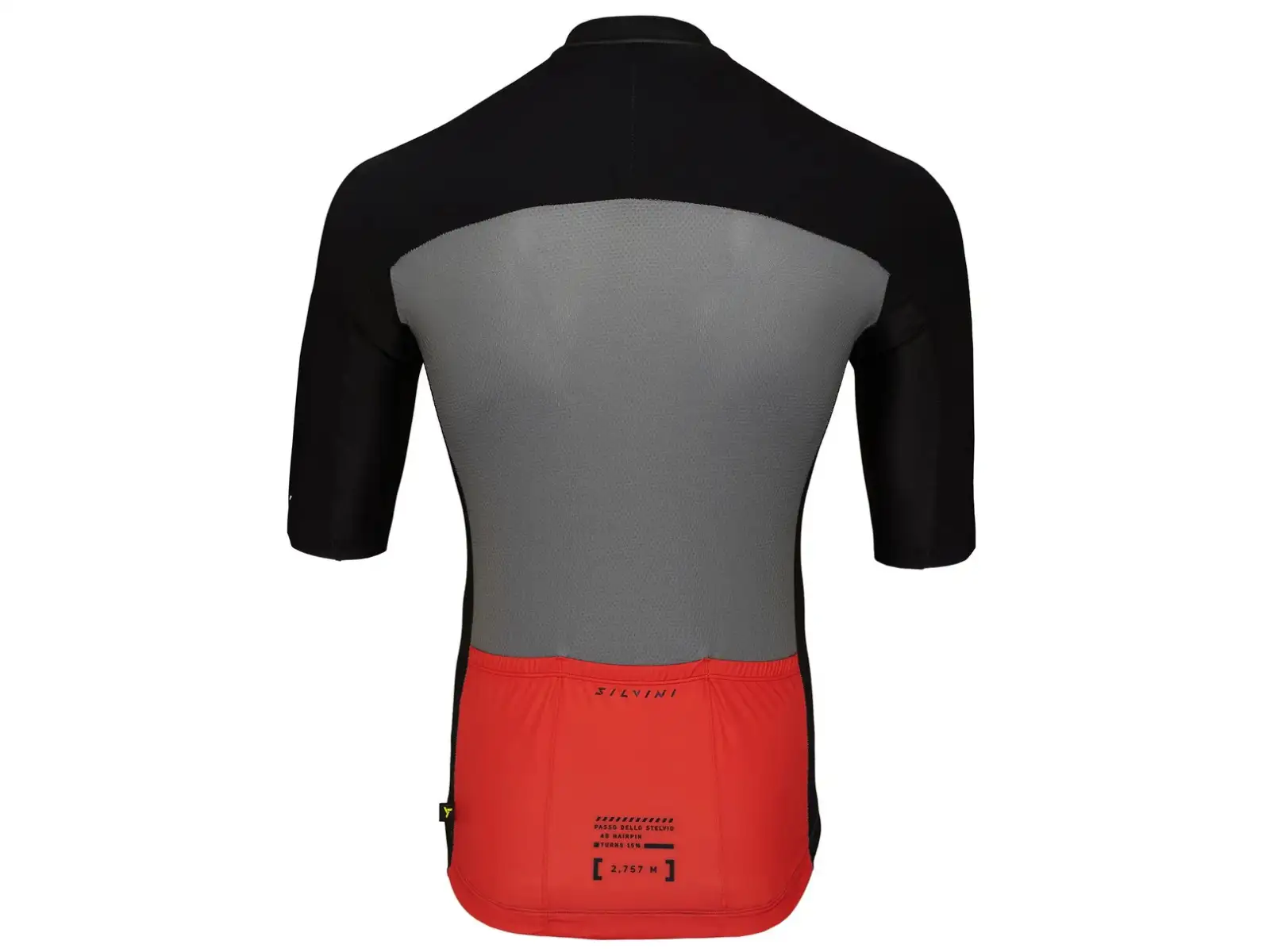 Silvini Stelvio męska koszulka z krótkim rękawem Black/Ruby