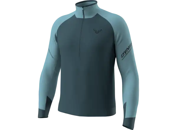 Dynafit Aalpine Zip męska koszulka do biegania długi rękaw Smoke blue/0720