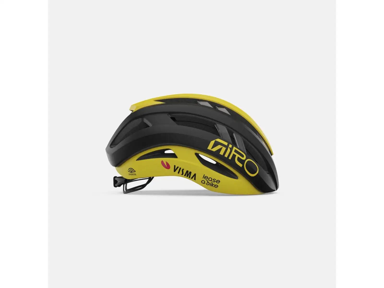 GIRO Aries Spherical kask Mat Black/Yellow Visma