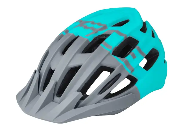 Force Corella MTB kask, szaro/turkusowa