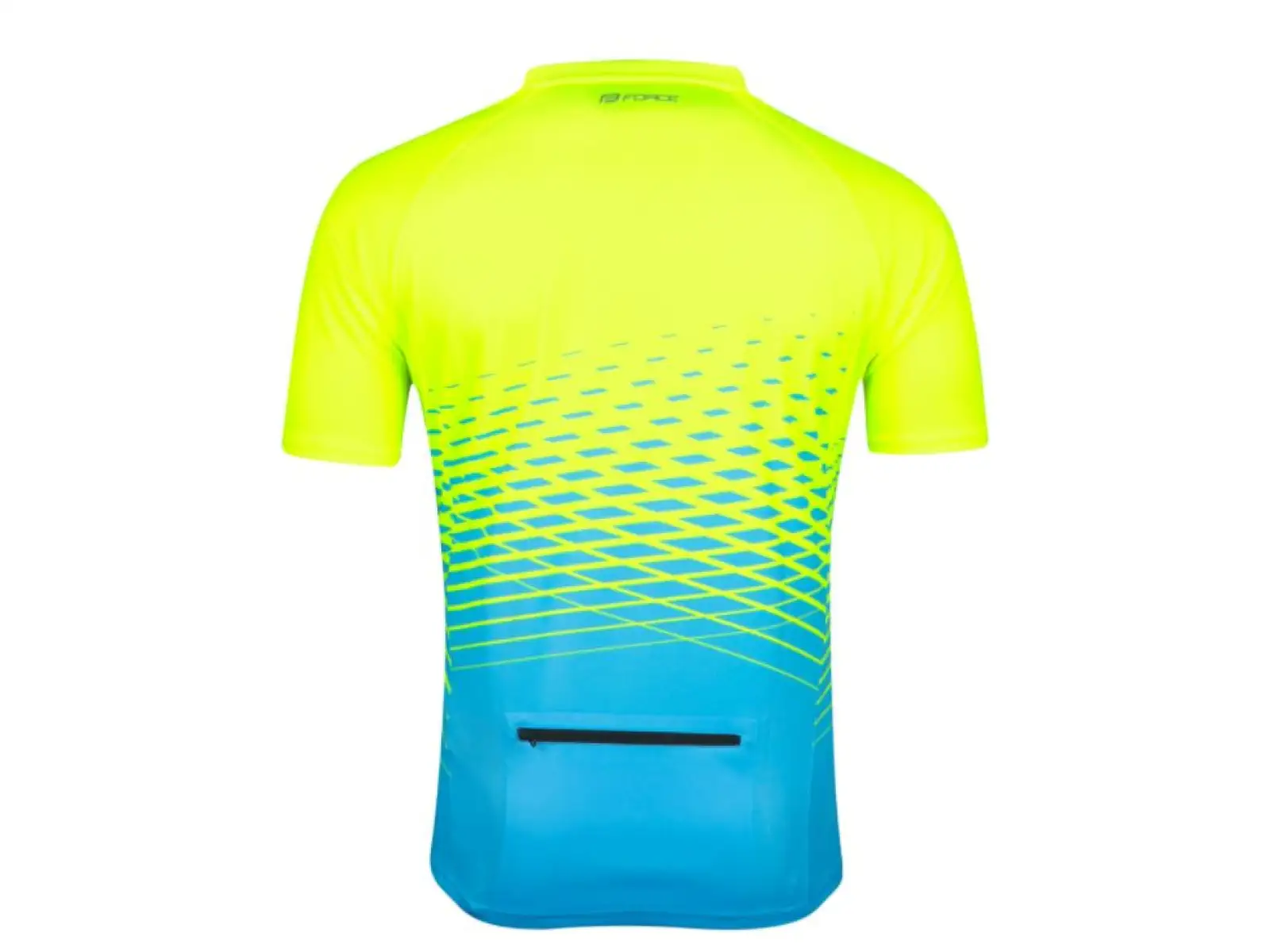 Force Angle MTB męska koszulka z krótkim rękawem fluo/niebieska