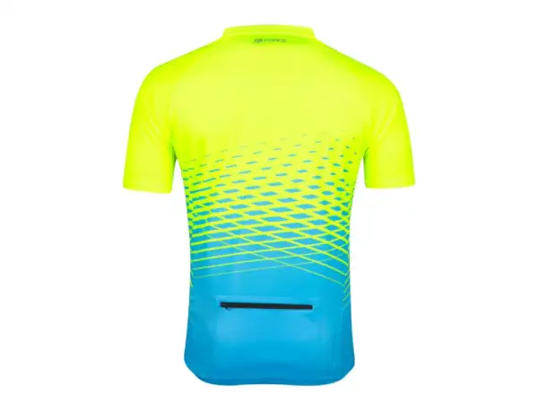 Force Angle MTB męska koszulka z krótkim rękawem fluo/niebieska