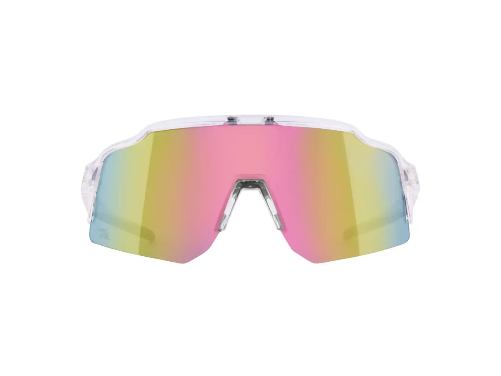 Force Strive okulary rowerowe transparentne/różowe lustrzane szkło