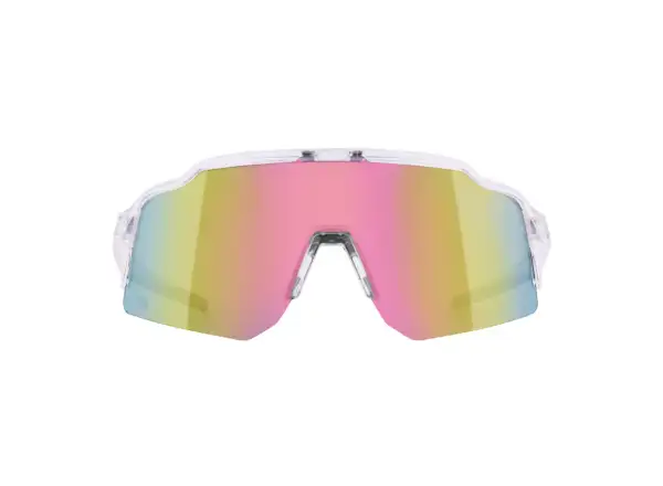 Force Strive okulary rowerowe transparentne/różowe lustrzane szkło