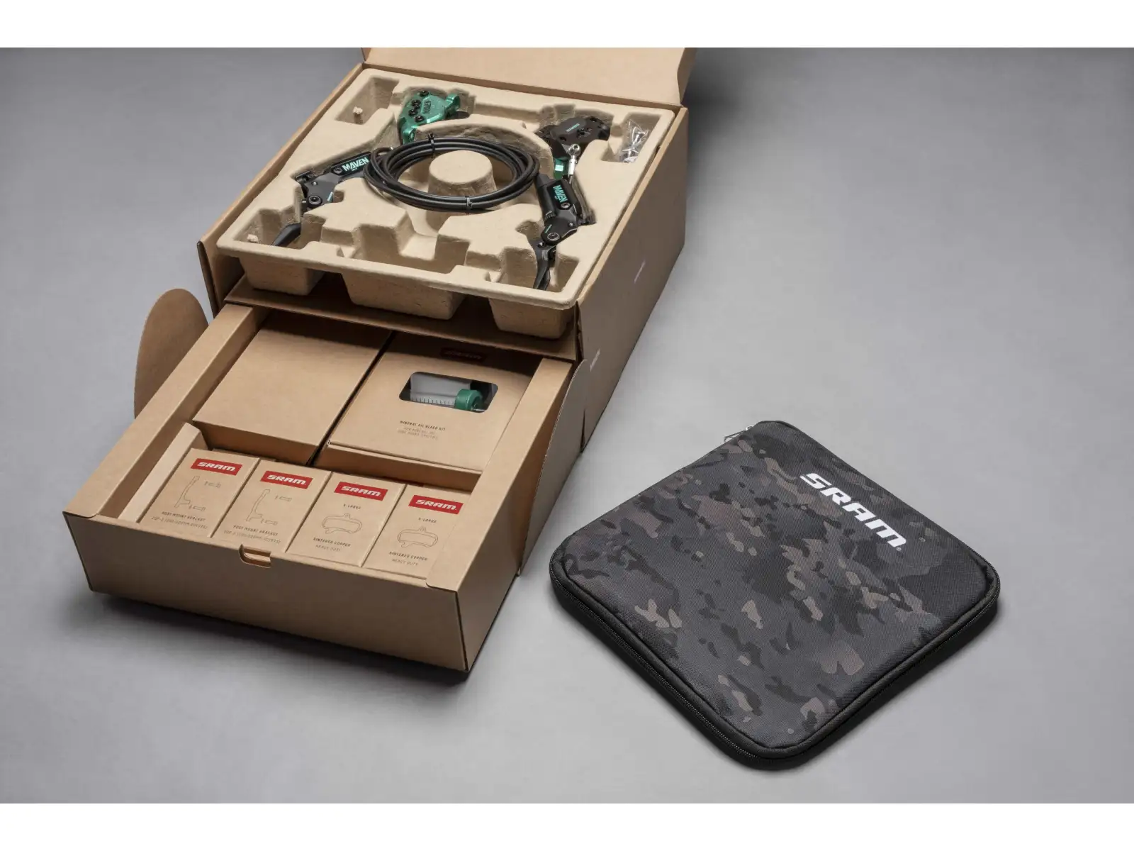 Sram Maven Ultimate Stealth Teal Splatter Expert Kit zestaw hamulców tarczowych