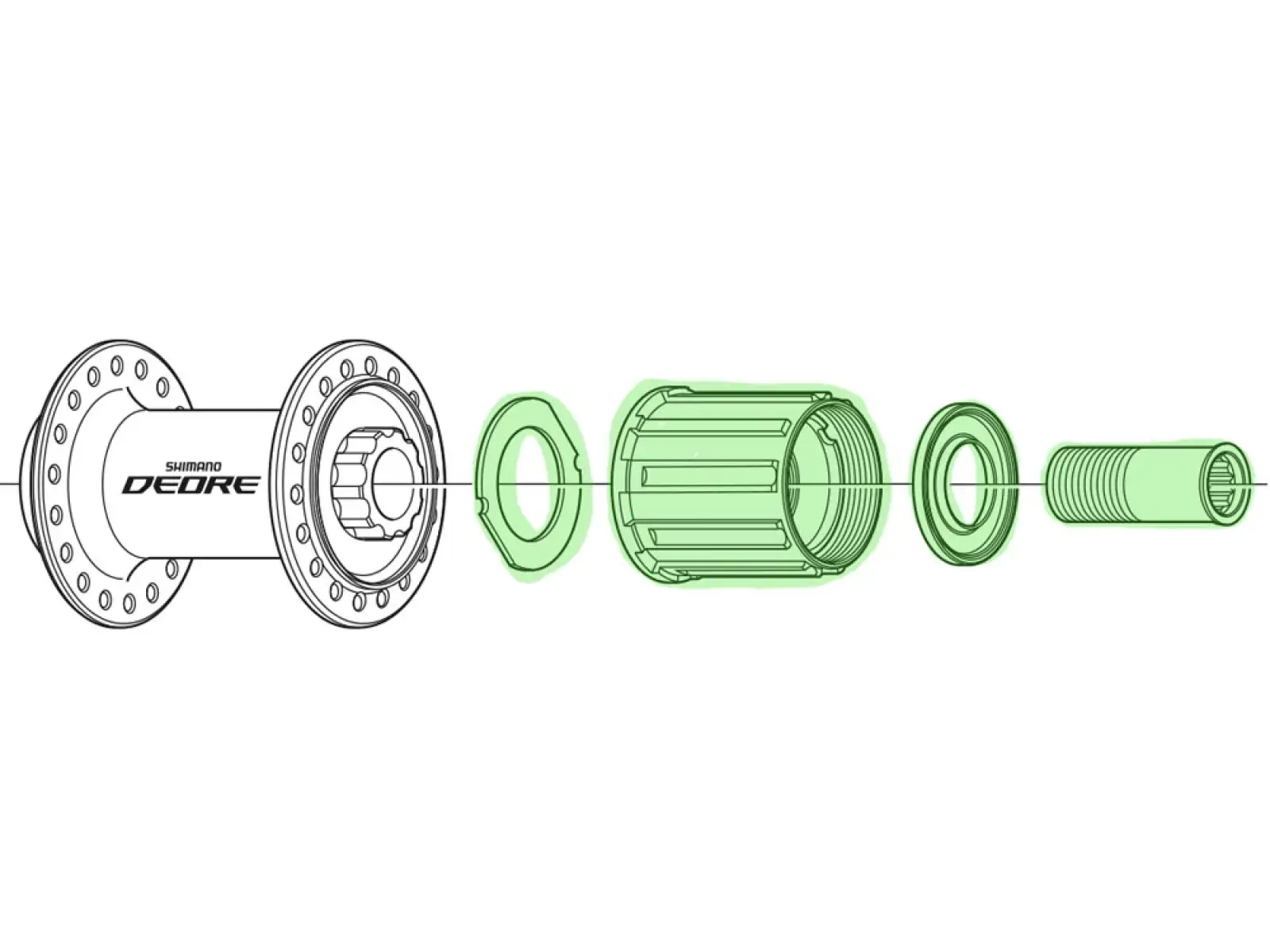 Shimano bębenek do piast Deore FH-M590