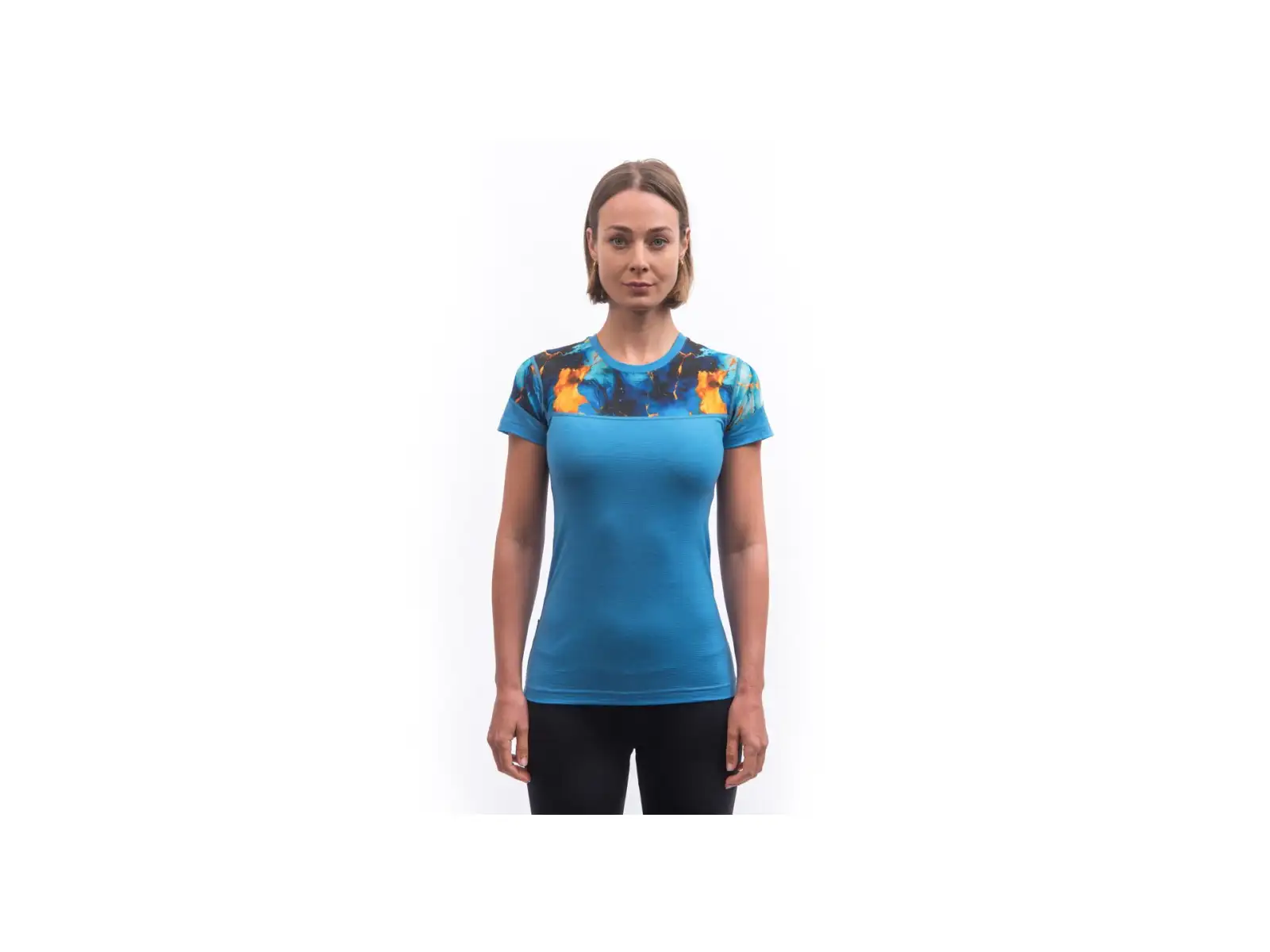 Sensor Merino Impress damska koszulka z krótkim rękawem niebieska/Universe
