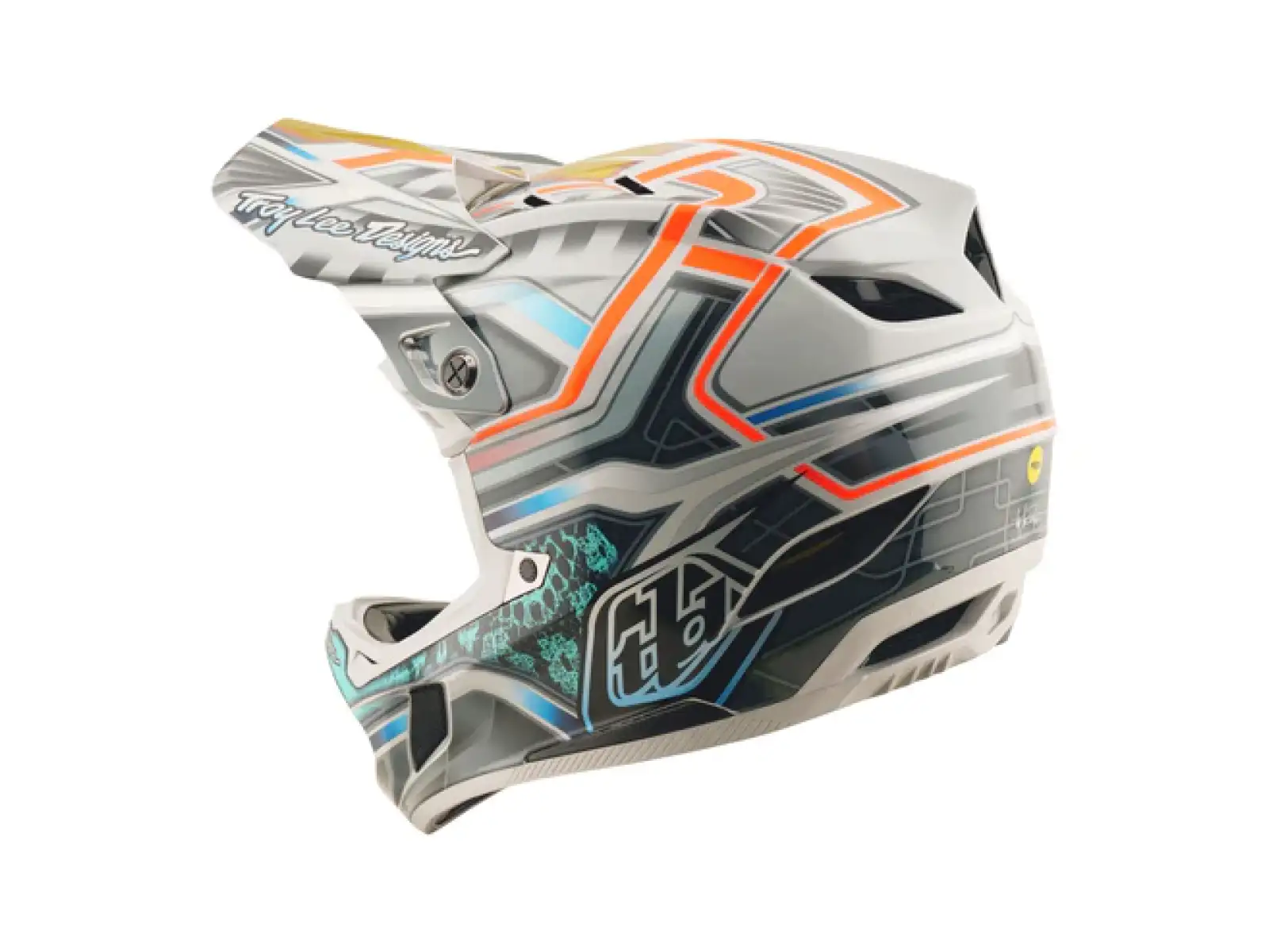 Troy Lee Designs D4 Composite kask Lowrider Gray