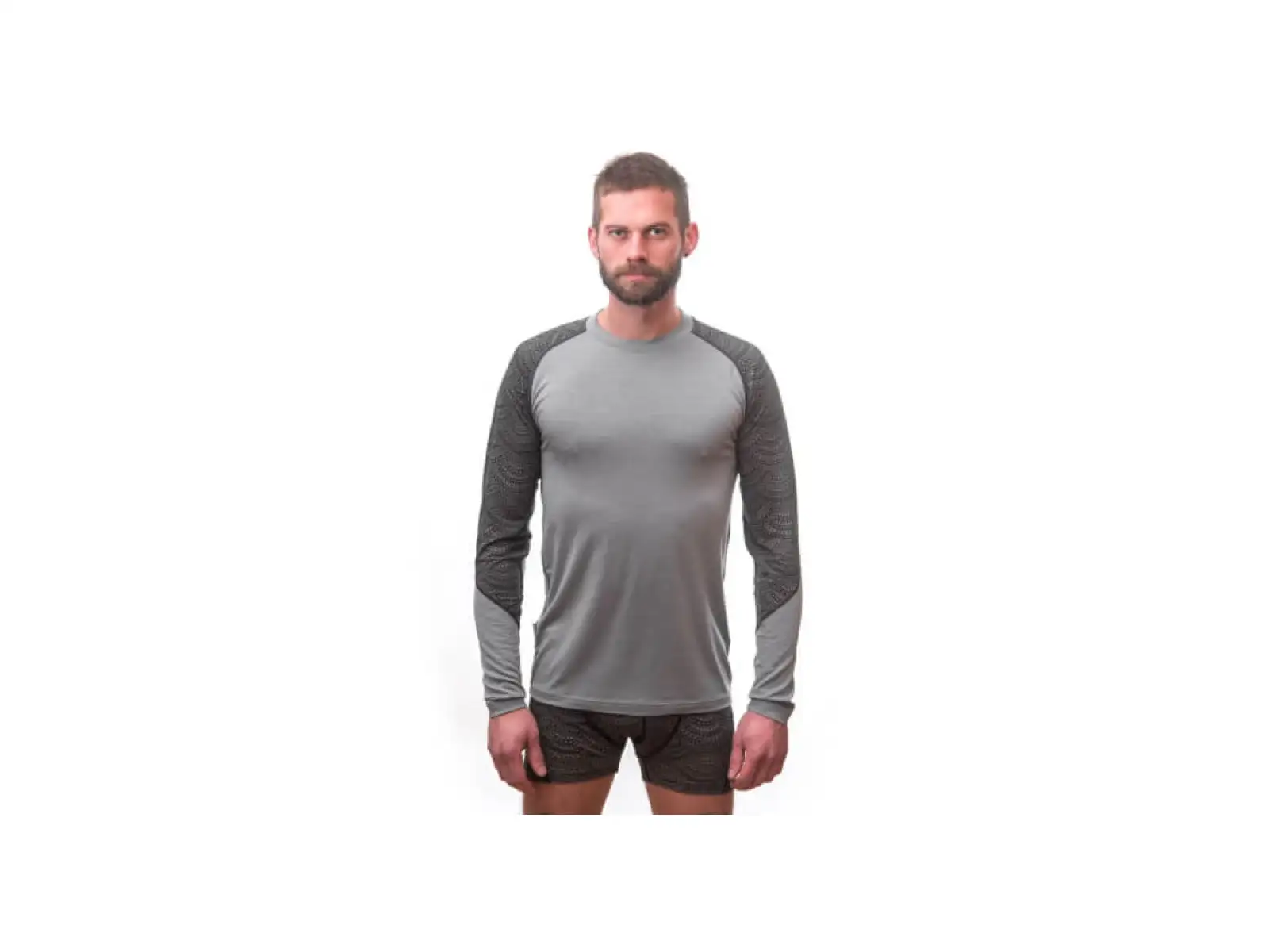 Sensor Merino Impress męska koszulka z długim rękawem szara/Maori