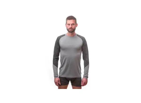 Sensor Merino Impress męska koszulka z długim rękawem szara/Maori