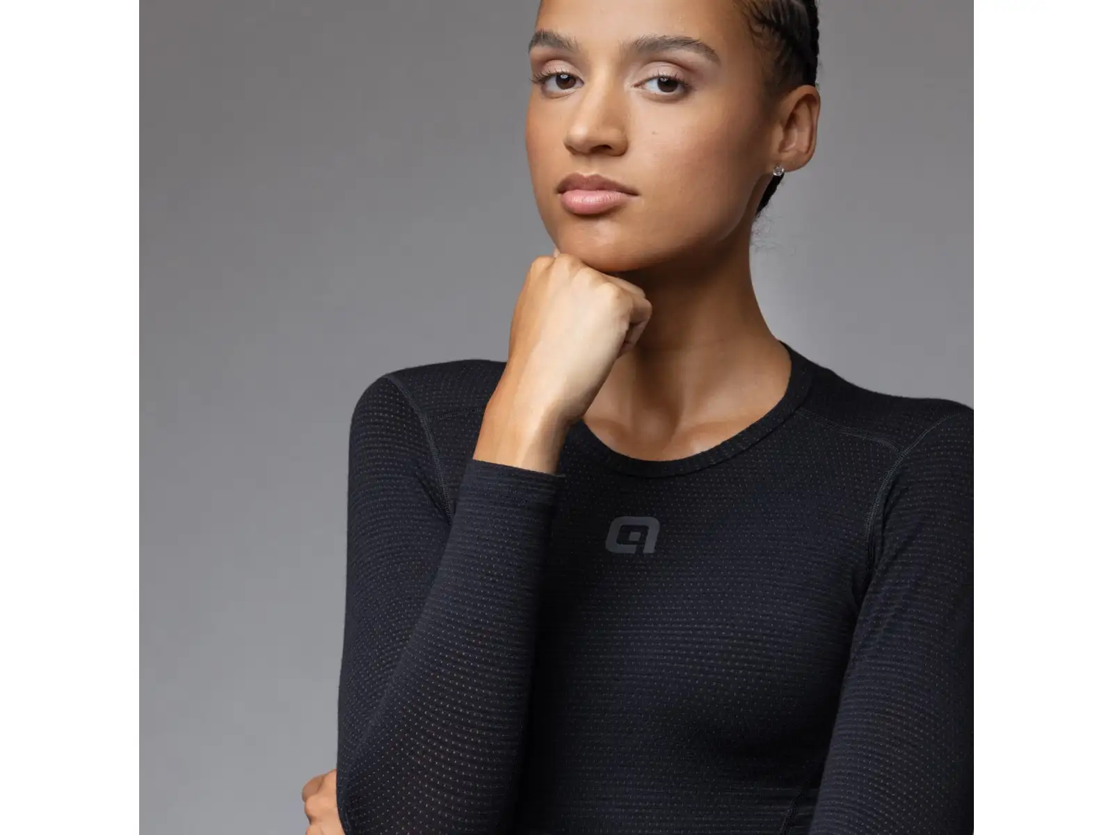 Alé Intimo Merino damska bielizna termoaktywna z długim rękawem Black