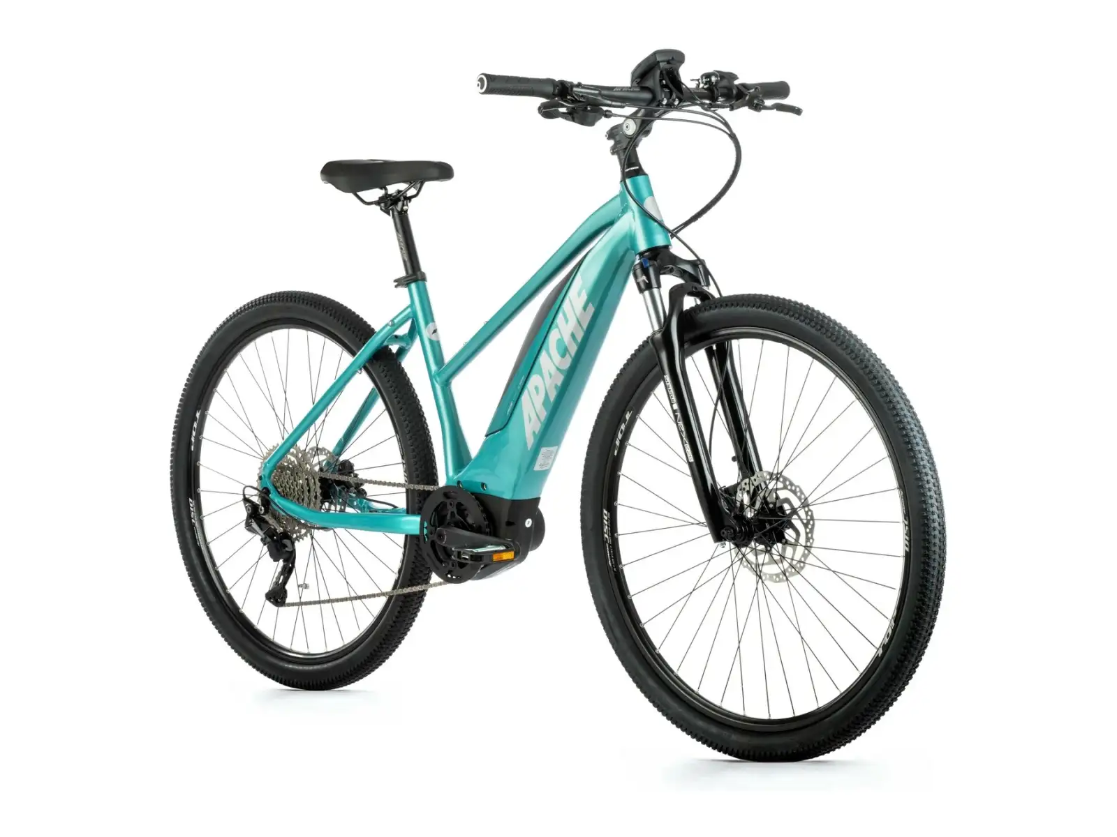 Apache Matta 1 Bosch MTB damski rower crossowy elektryczny turkusowa