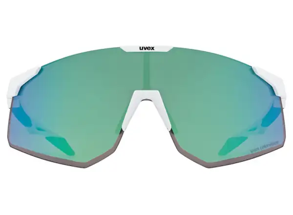 Uvex Pace Perform S ColorVision okulary White Matt/Mirror Green