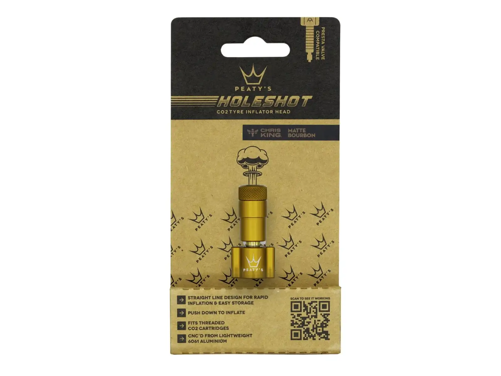Peatys Holeshot CO2 głowica pompki Bourbon