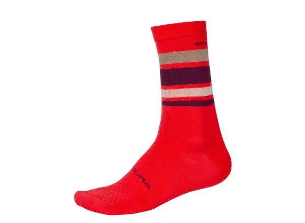 Endura Merino Stripe skarpety Red