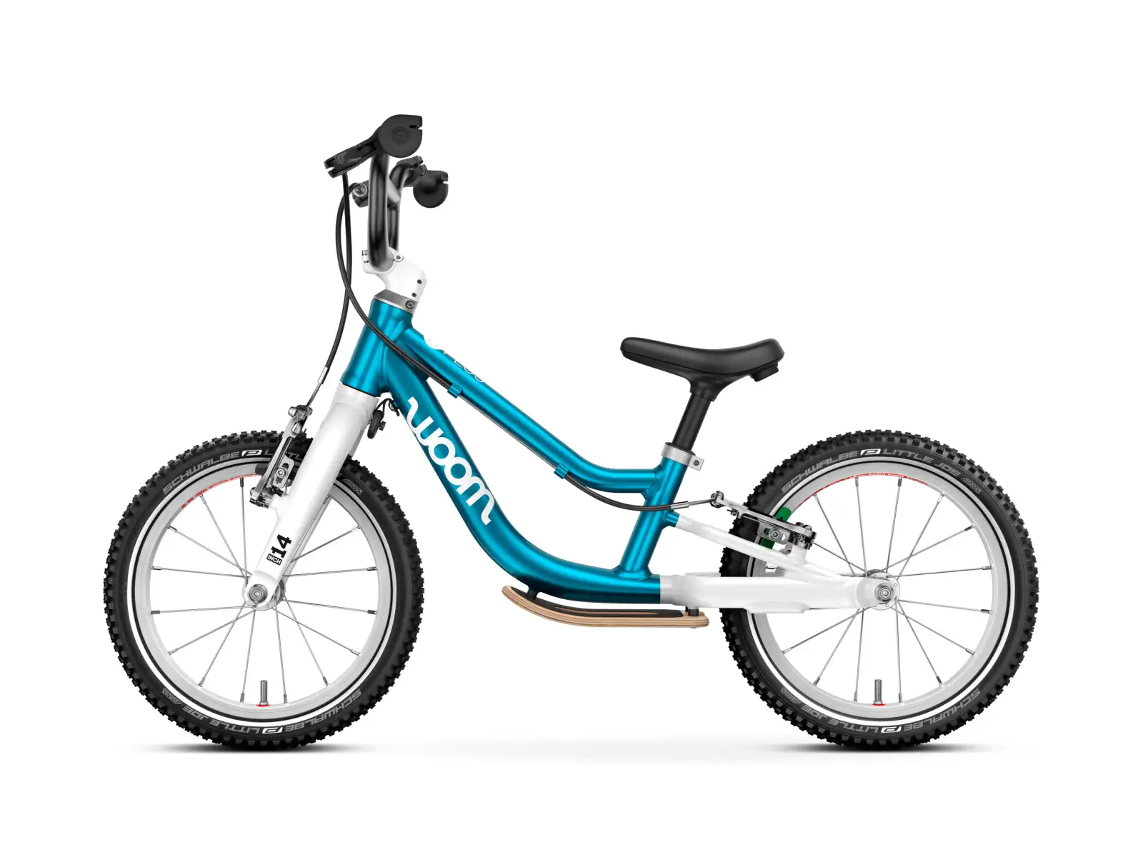 Woom GO 1 Plus rowerek biegowy dla dzieci 14" Metallic Blue