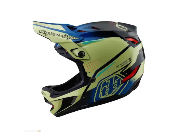 Troy Lee Designs D4 Composite Drip kask integralny Glo Yellow