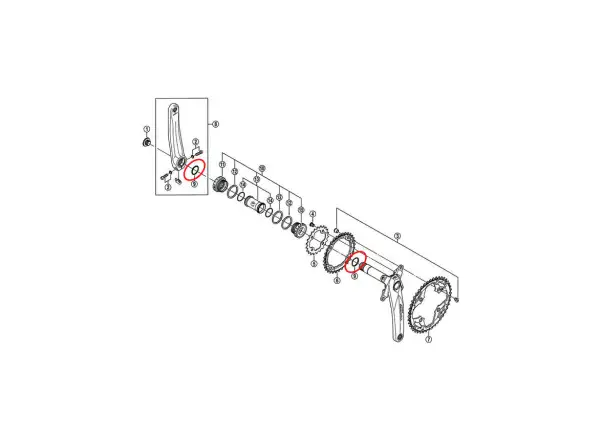 Shimano Y1F316000 O-Ring do korb Hollowtech II
