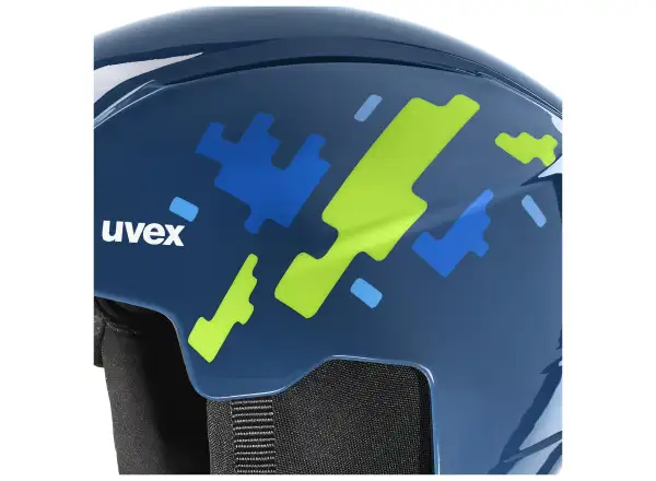 Uvex Viti zestaw kask narciarski i gogle blue puzzle