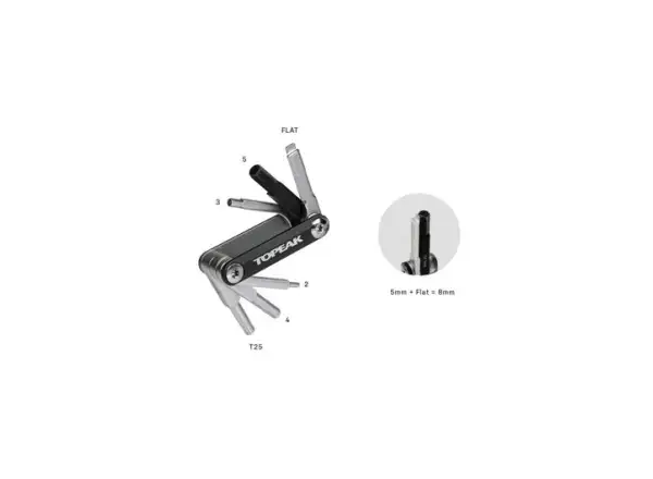 Topeak Ninja+ ToolBox Mini zestaw narzędzi do koszyka 7 funkcji