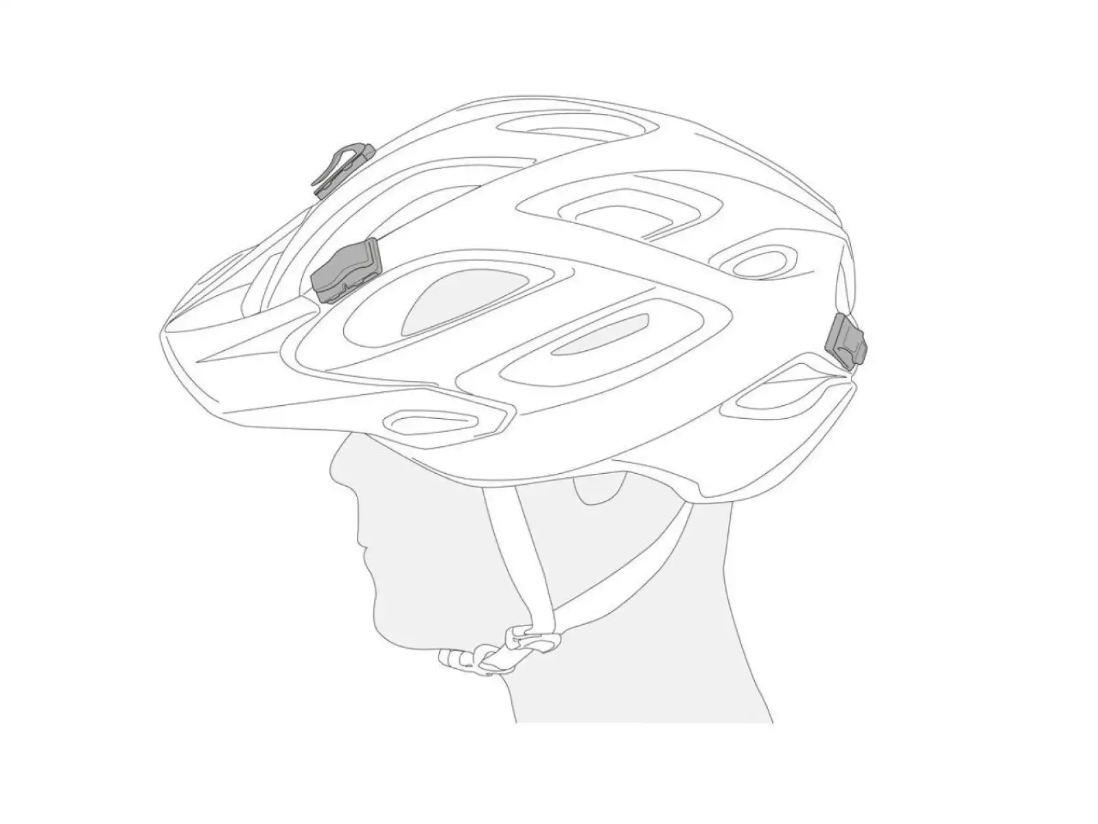 Petzl Uni Adapt 4 naklejane klipy do latarki czołowej