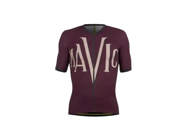 Mavic Heritage męska koszulka z krótkim rękawem Aubergine Black