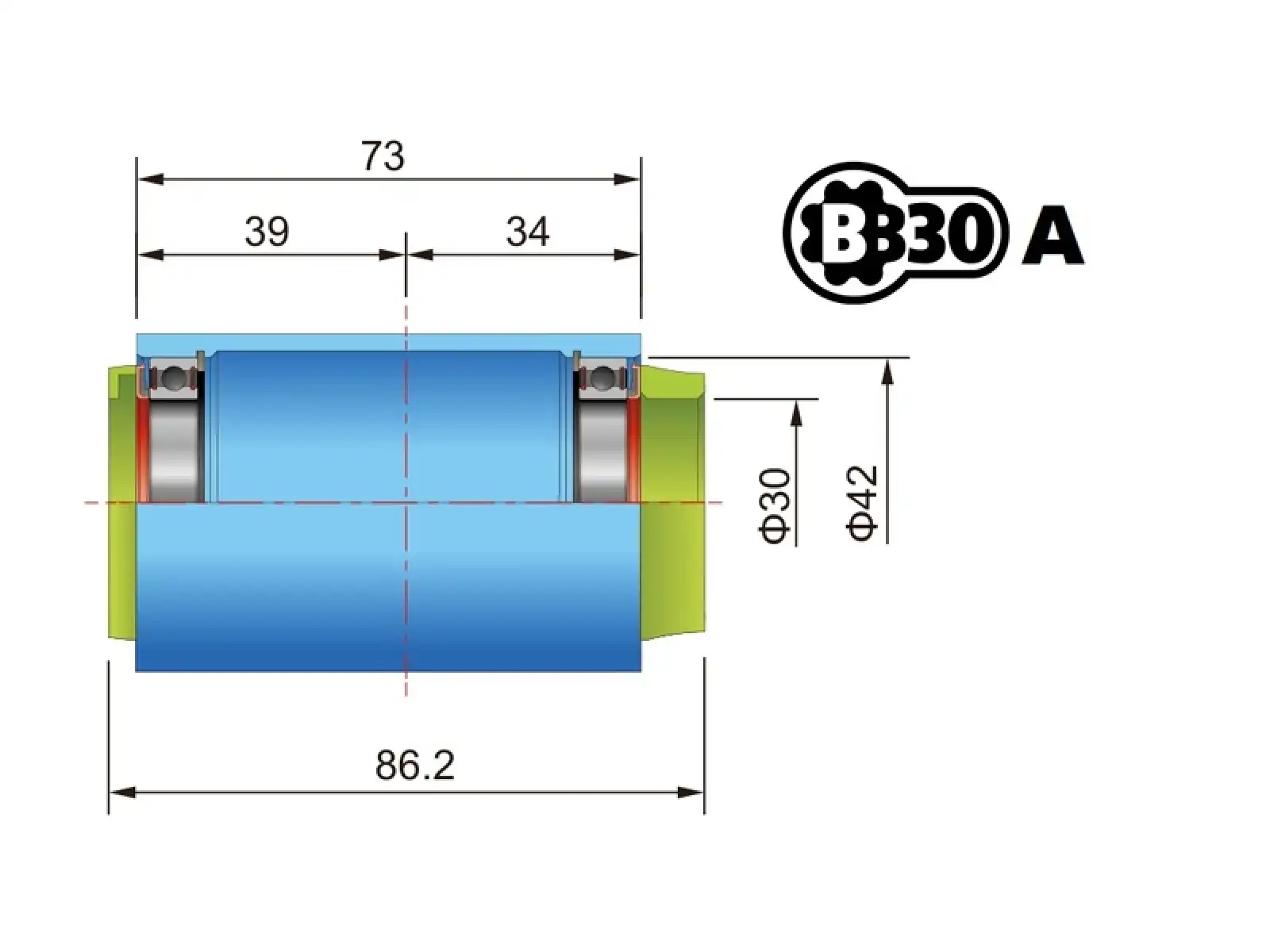 FSA Adapter do ramy BB-30A/PF-30A i korb FSA 386EVO