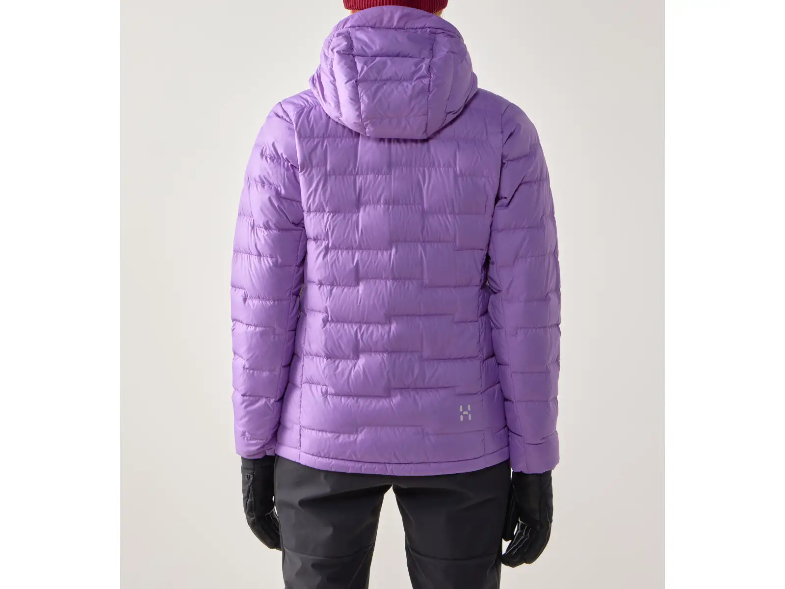 Haglöfs ROC Flash Down hood W damska kurtka Purple Ice/Tech Red