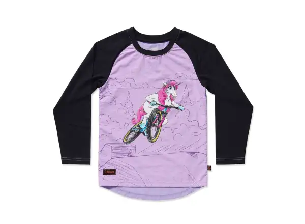 Kids Ride Shotgun Unicorn Windproof dziecięca koszulka długi rękaw