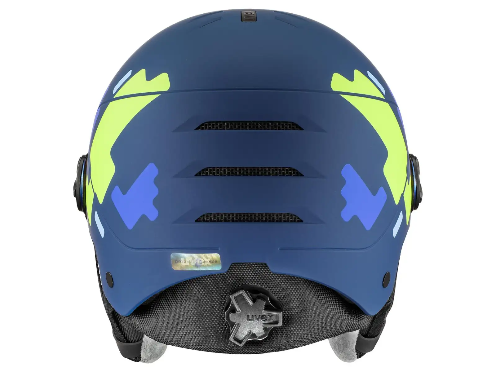 Uvex Rocket Jr Visor kask narciarski blue matt