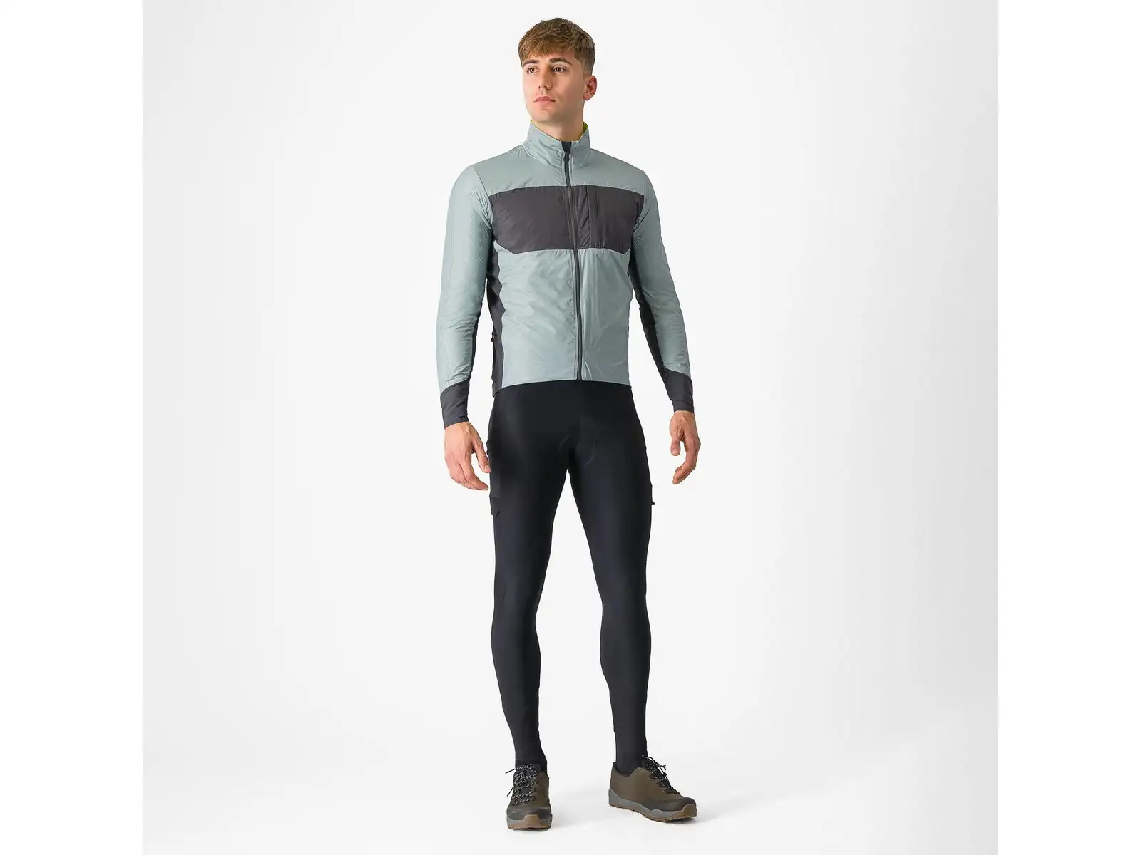Castelli Unlimited Puffy męska kurtka Defender Green/Dark Grey