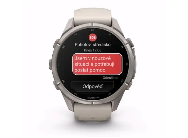 Garmin fenix 9 Pro inReach 43 mm smartwatch Titanium Fog Gray/Dark Sandstone