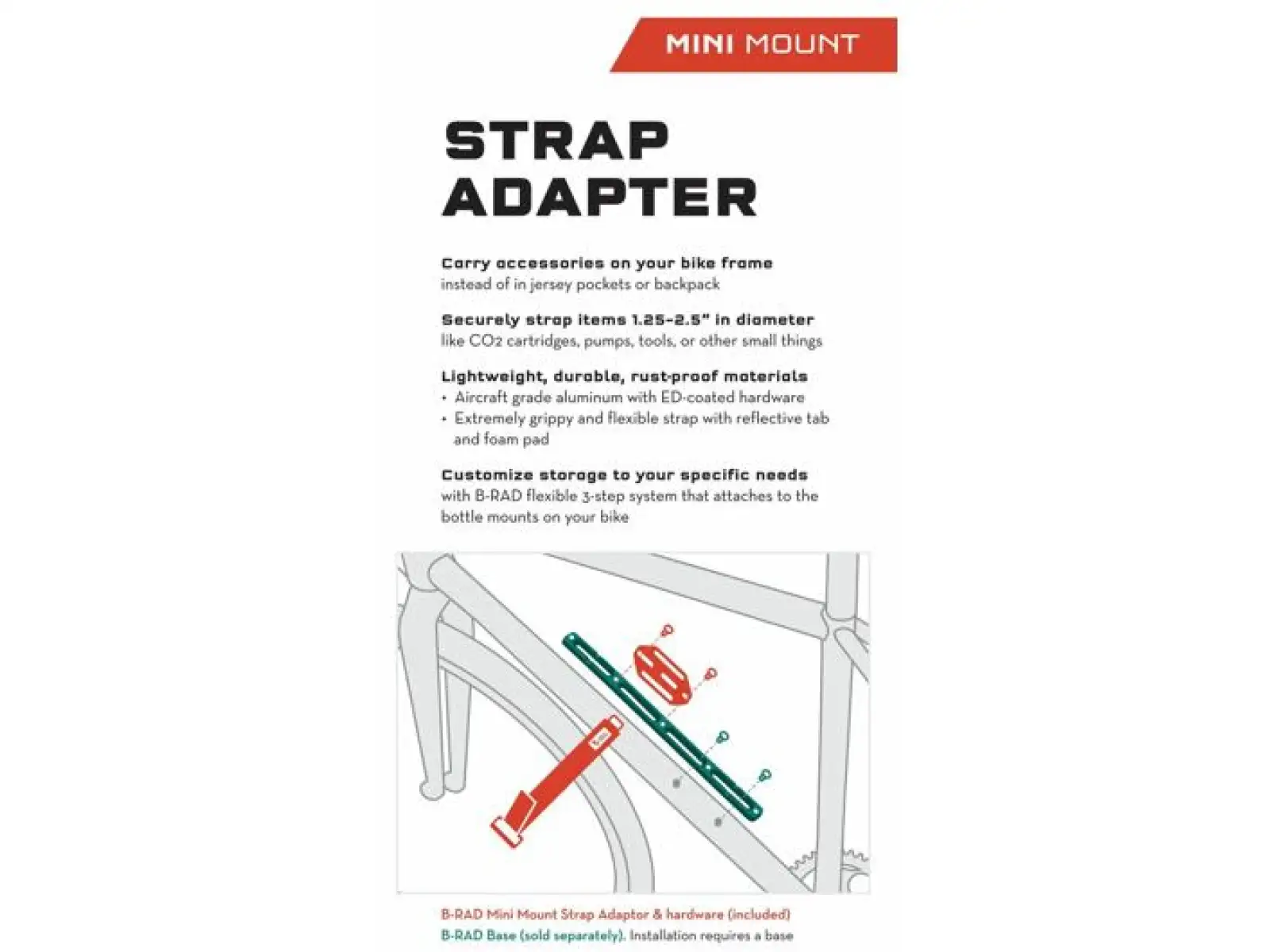 Wolf Tooth adapter B-RAD Mini Strap/uchwyt akcesoriów