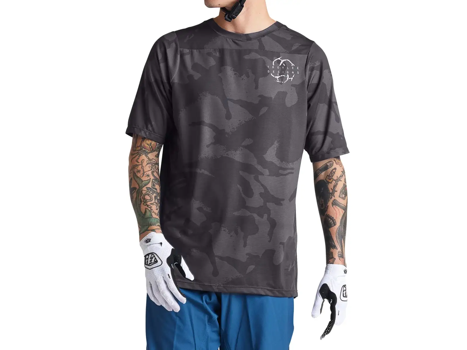 Troy Lee Designs Skyline męska koszulka z krótkim rękawem Shadow Camo Carbon