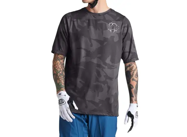 Troy Lee Designs Skyline męska koszulka z krótkim rękawem Shadow Camo Carbon
