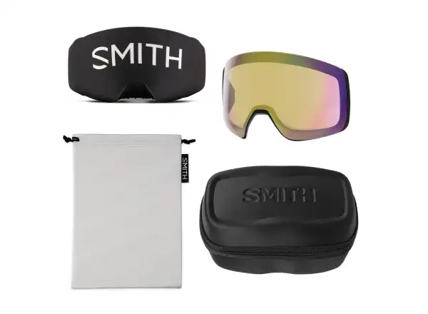 Smith 4D Mag XL gogle narciarskie Black / ChromaPop Sun Red Mirror (2 szyby)