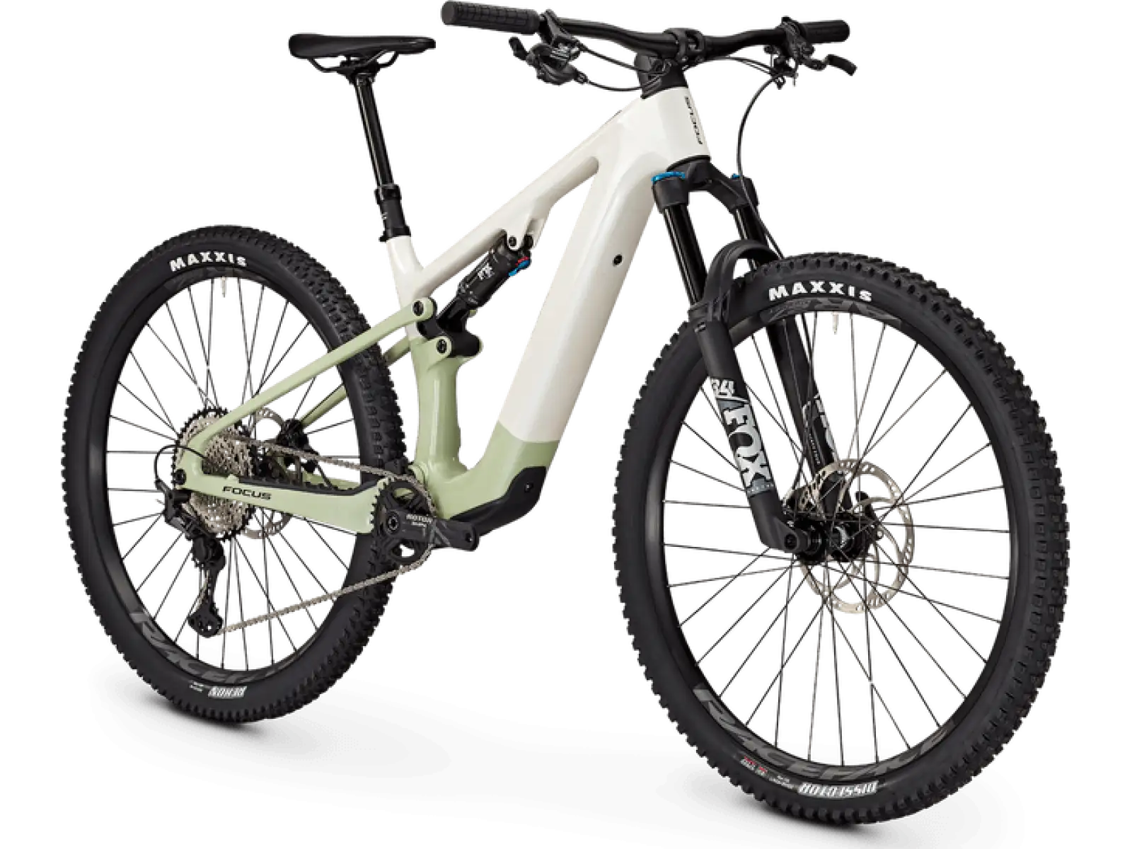 Focus Vam2 SL 9.8 odelżony rower elektryczny z pełnym zawieszeniem white glossy/skygrey glossy