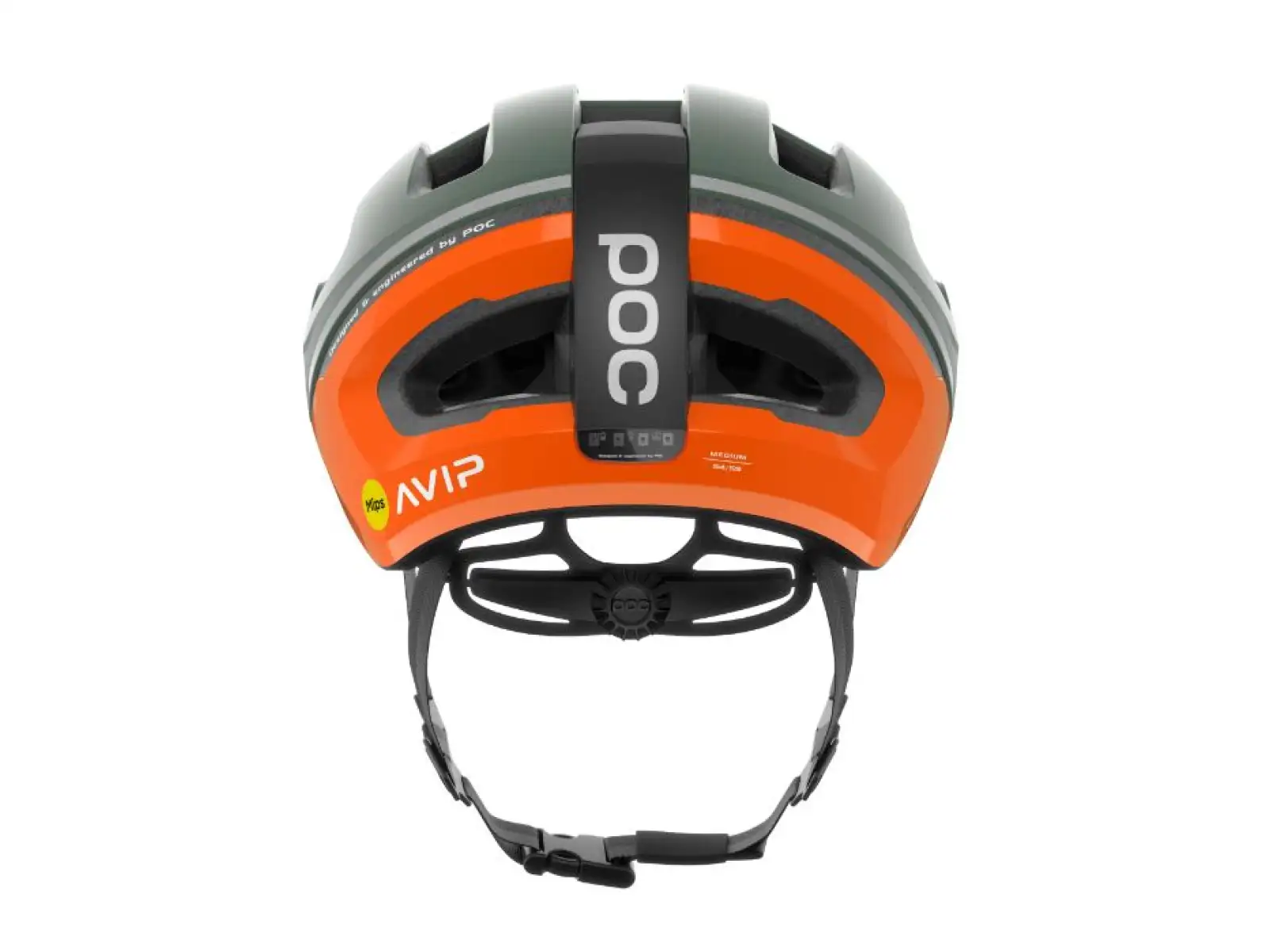 POC Omne Beacon MIPS kask rowerowy Fluorescent Orange AVIP/Epidote Green Matt