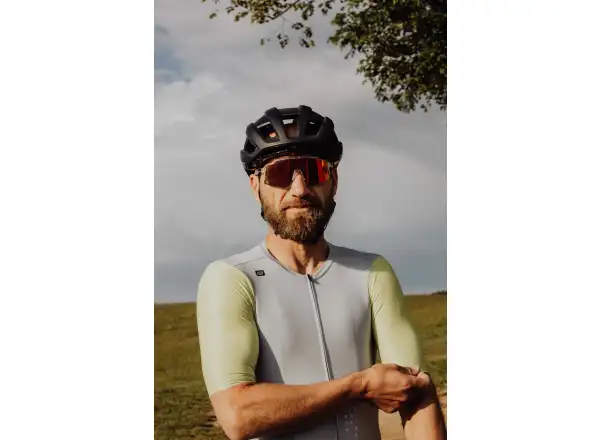 Force Strive okulary rowerowe transparentne/czerwone lustrzana soczewka