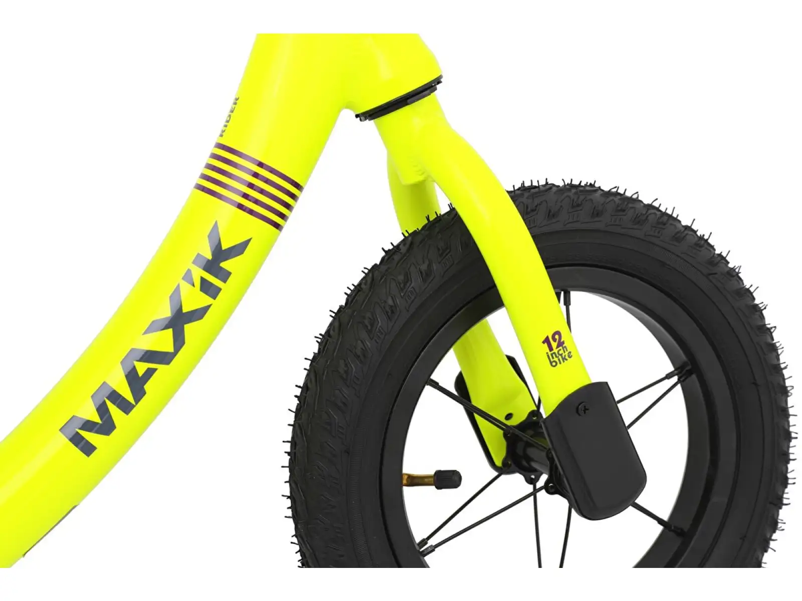 rowerek biegowy MAXÍK Evo Lite fluo żółta/fioletowa