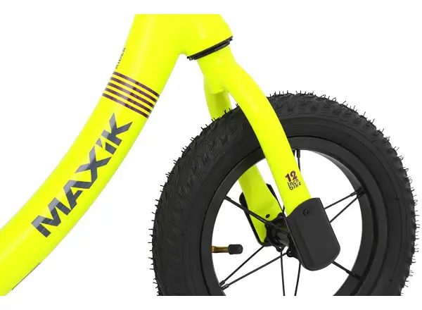 rowerek biegowy MAXÍK Evo Lite fluo żółta/fioletowa
