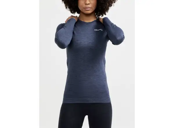 Craft Core Dry Active Comfort damska koszulka długi rękaw ciemnoniebieska