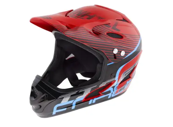 Force Tiger dowhnill kask czerwony/czarny/niebieski