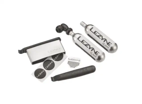 Lezyne Twin Kit zestaw do naprawy dętek 25 g czarna/srebrna