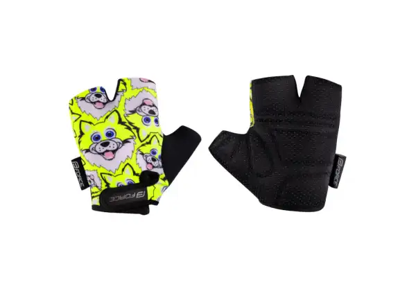 Force Wolfie Kid dziecięce trójpalczaste rękawice fluo