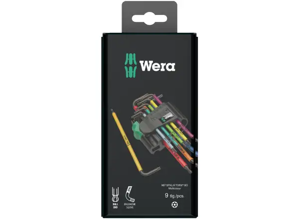 Wera 967/9 TX BO Multicolour 1 klucze TORX L z otworem zestaw 9 szt.