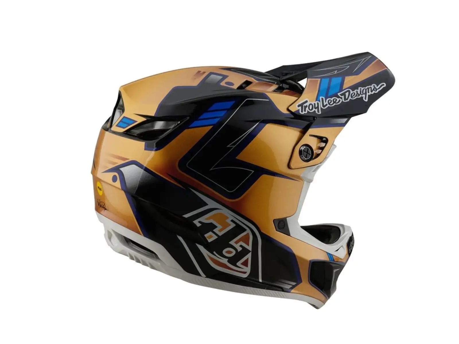 Troy Lee Designs D4 Composite kask integralny Royalty Black/Gold